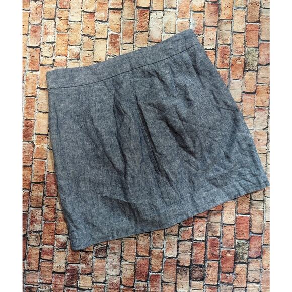 The Limited Chambray Blue A Line Mini Skirt size 0 - Picture 2 of 5